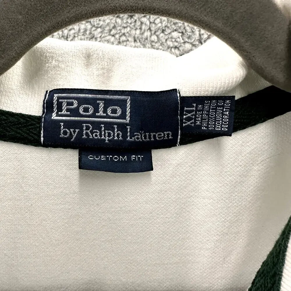 Vintage Polo Ralph Lauren 2XL White Wimbledon Polo Casual Tennis Big Pony - Picture 4 of 10